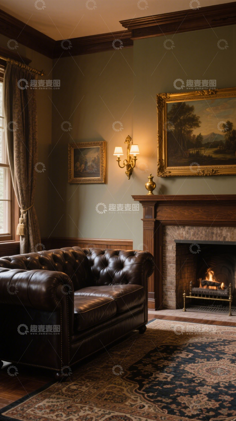 高清大图下载【趣麦麦图】典雅复古客厅