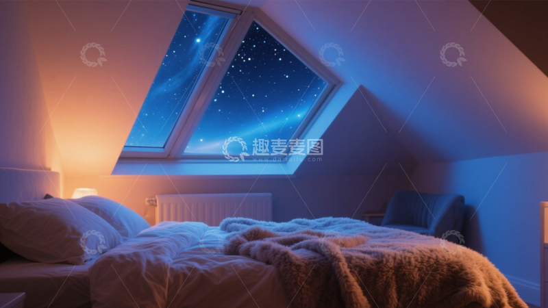 高清大图下载【趣麦麦图】静谧星空顶卧室3