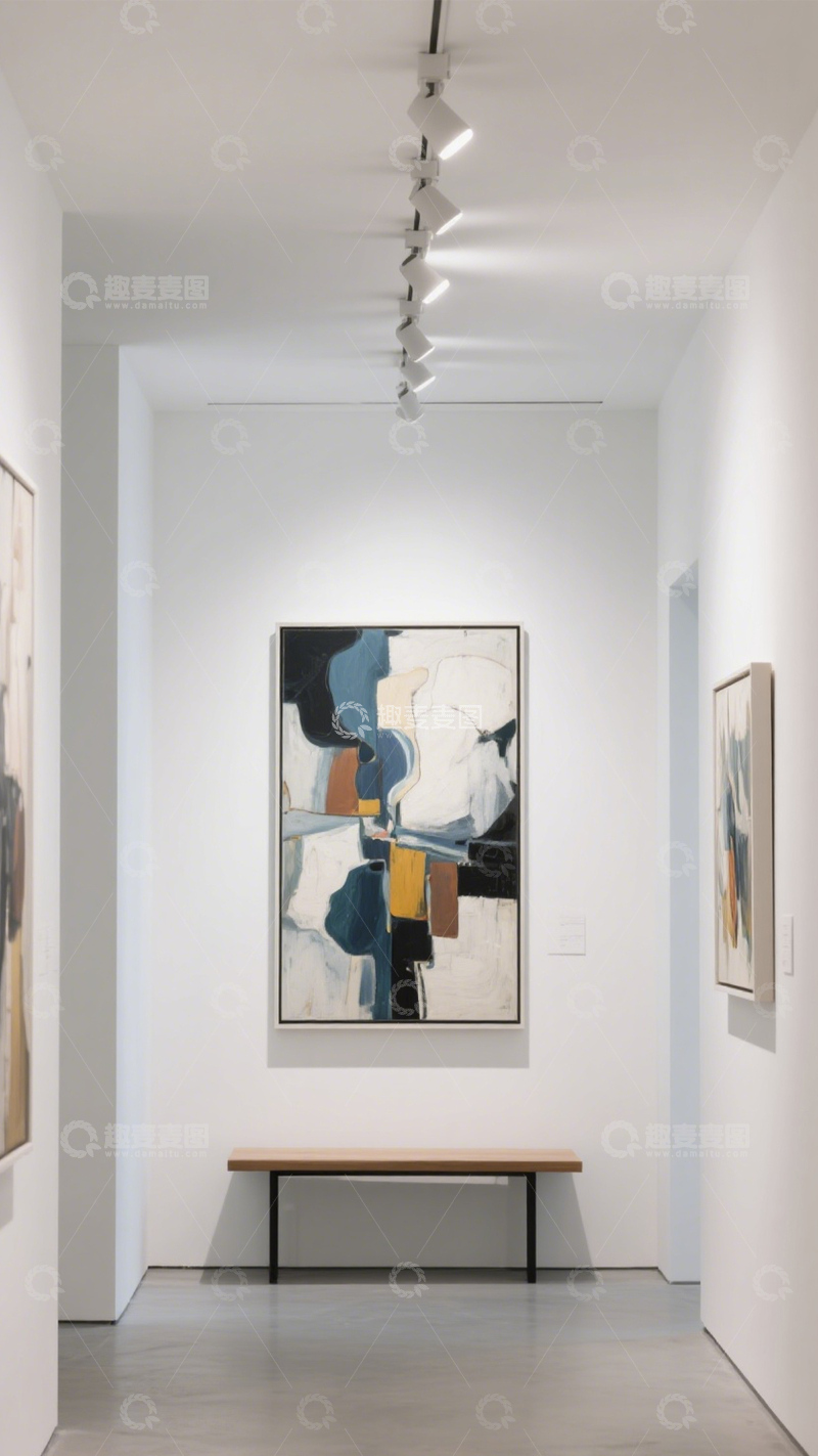 高清大图下载【趣麦麦图】抽象画艺术展览长廊2