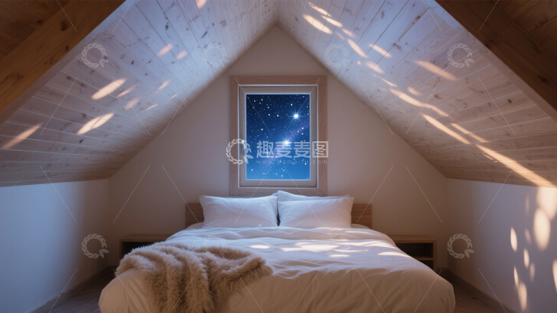 高清大图下载【趣麦麦图】静谧星空顶卧室