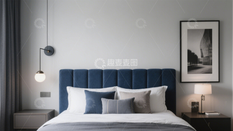 高清大图下载【趣麦麦图】简约现代睡眠卧室2