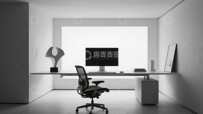 高清大图下载【趣麦麦图】简约极简办公区2