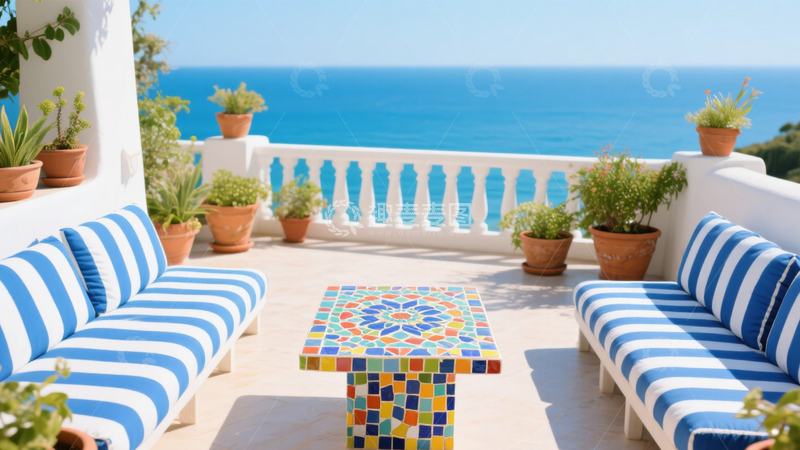 高清大图下载【趣麦麦图】海景度假滨海露台