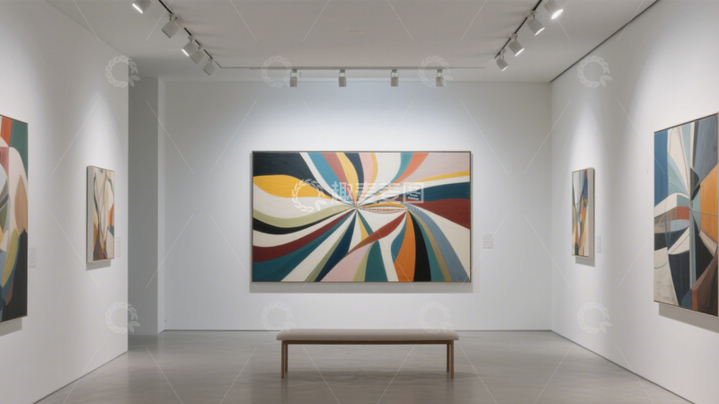 高清大图下载【趣麦麦图】抽象画艺术展览长廊1