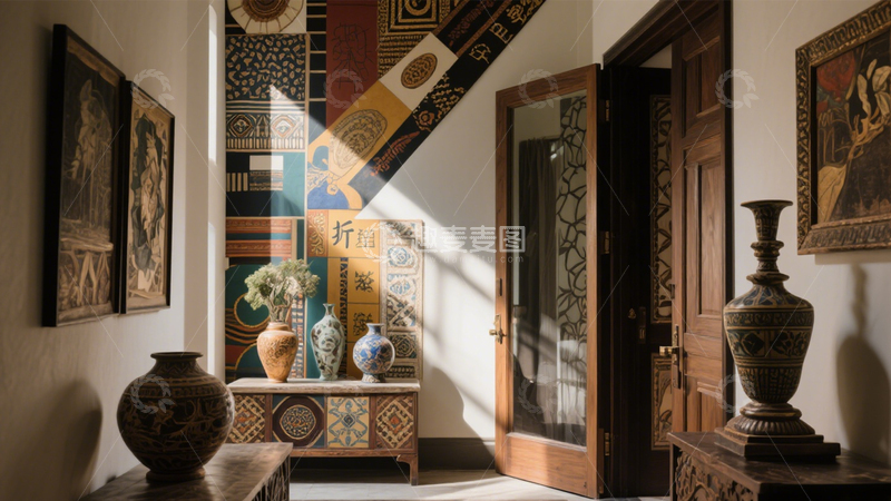高清大图下载【趣麦麦图】古典优雅复古玄关3