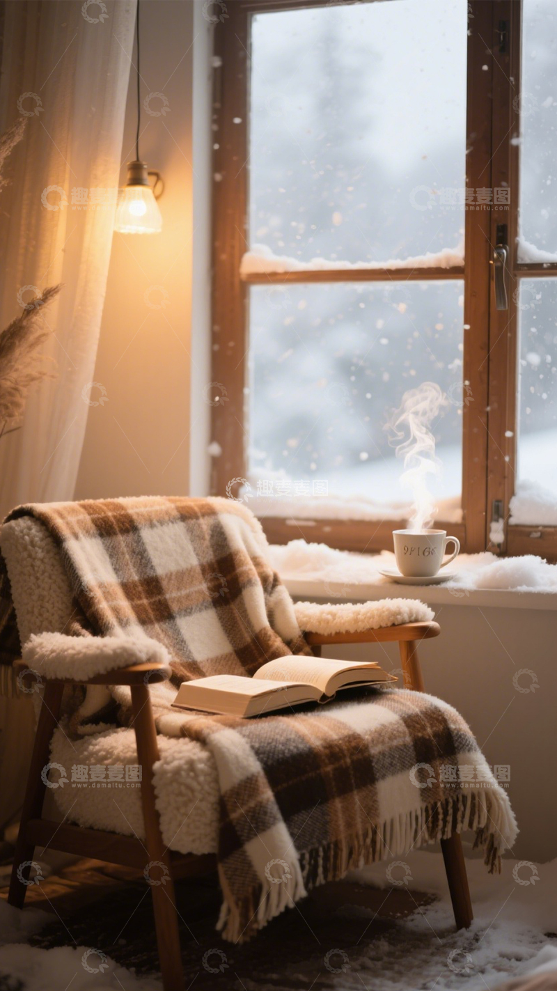 高清大图下载【趣麦麦图】治愈系冬日阅读角