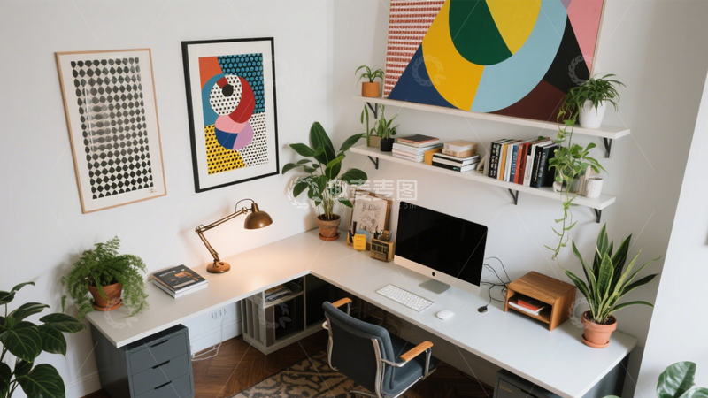 高清大图下载【趣麦麦图】文艺波普艺术办公区1