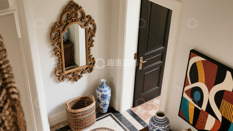 高清大图下载【趣麦麦图】古典优雅复古玄关2