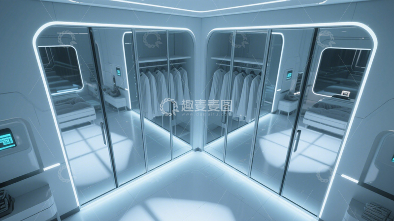 高清大图下载【趣麦麦图】科技未来感智能衣帽间3