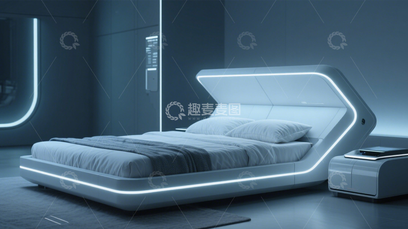 高清大图下载【趣麦麦图】科技未来感智能卧室2