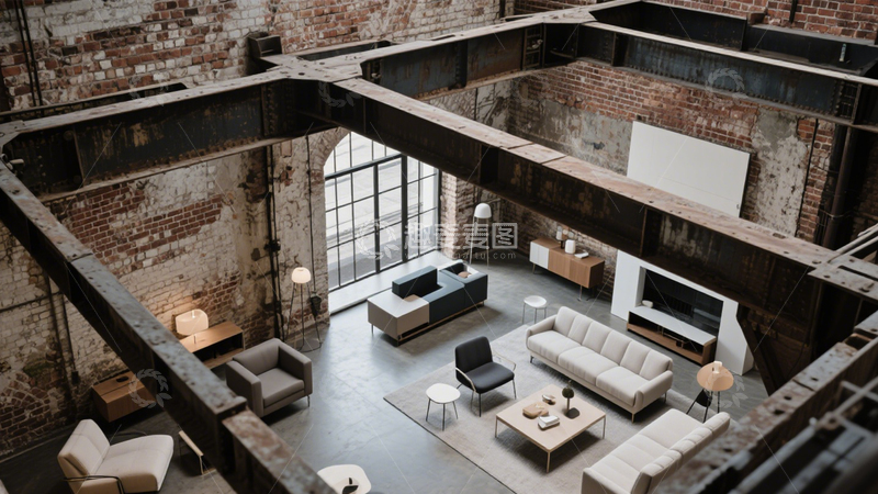 高清大图下载【趣麦麦图】粗犷工业风 loft 空间