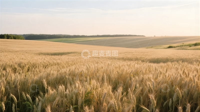 高清大图下载【趣麦麦图】芒种麦田秋收3