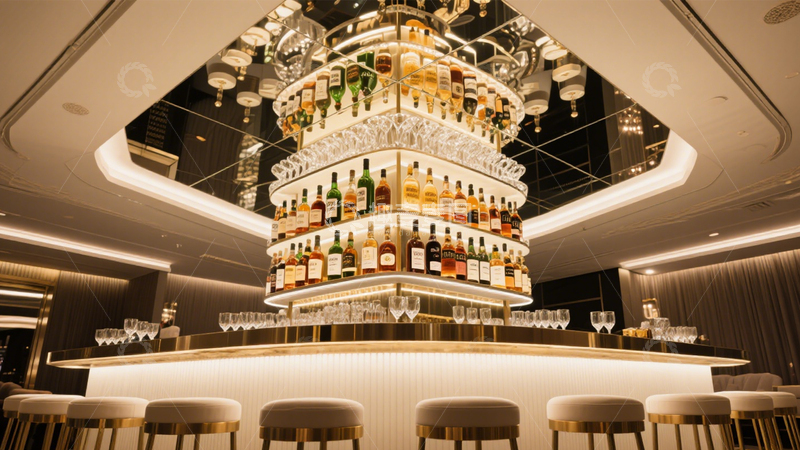 高清大图下载【趣麦麦图】奢华多层酒架酒吧3