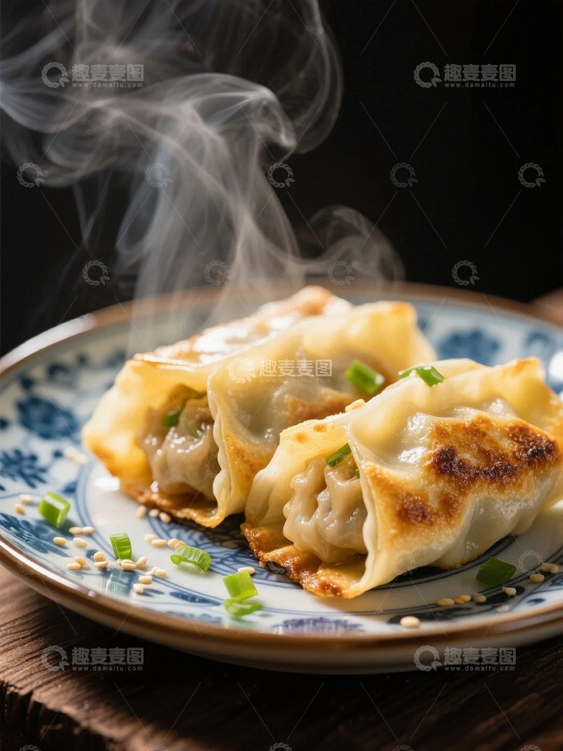 高清大图下载【趣麦麦图】传统中国美食锅贴3