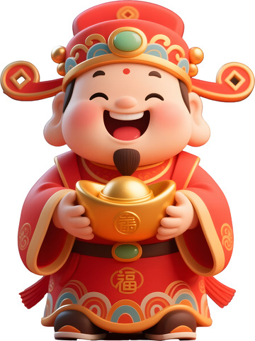 卡通立体财神1