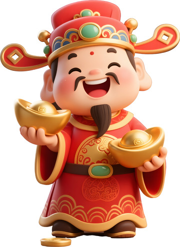 卡通立体财神2