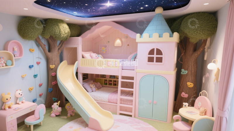 高清大图下载【趣麦麦图】童话城堡儿童房