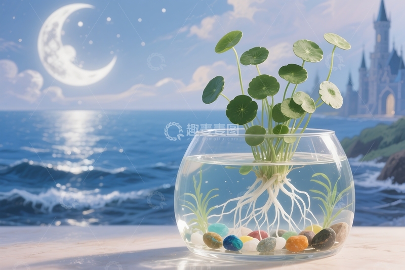 背景唯美插画系列[500幅]-铜钱草 