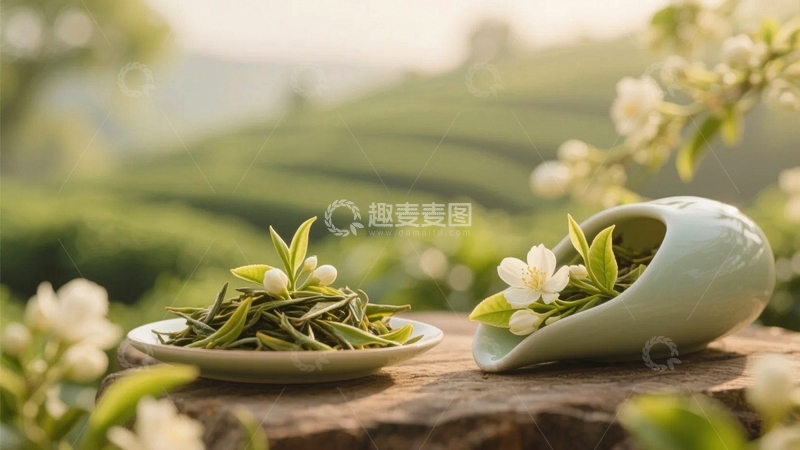 高清大图下载【趣麦麦图】绿茶品茶茶文化10
