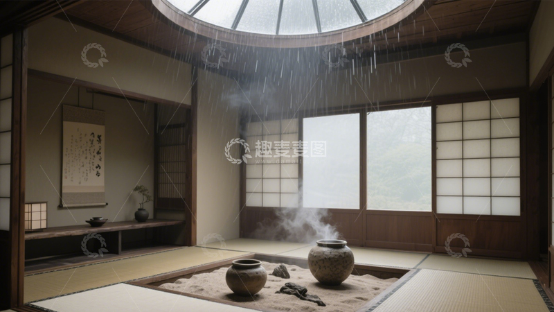 高清大图下载【趣麦麦图】日式禅意天窗茶室2