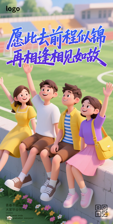 毕业季卡通海报24