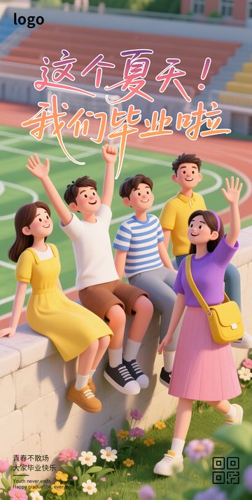 毕业季卡通海报25