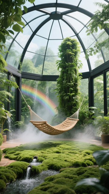 森系玻璃温室吊床区2