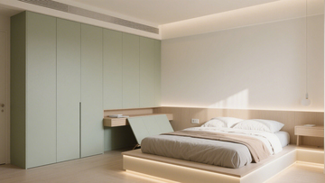 清新奶油风悬浮卧室3