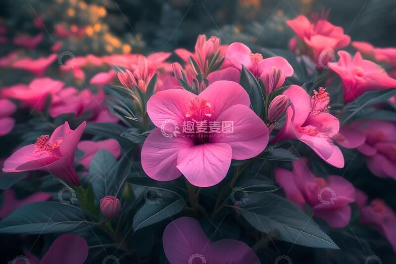 高清大图下载【趣麦麦图】粉红色开花植物的全帧拍摄2