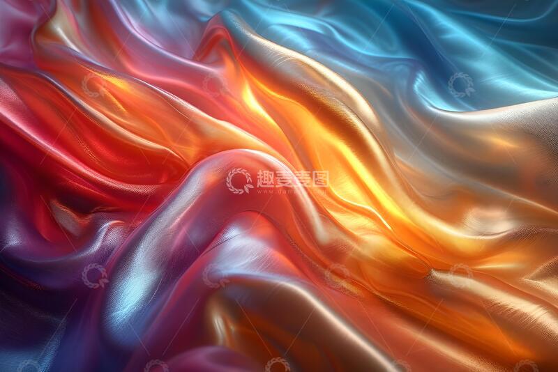 多彩丝绸柔和流动抽象背景