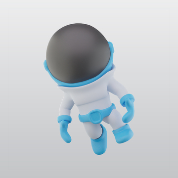 宇航员3D图标blend模型图标海报素材21