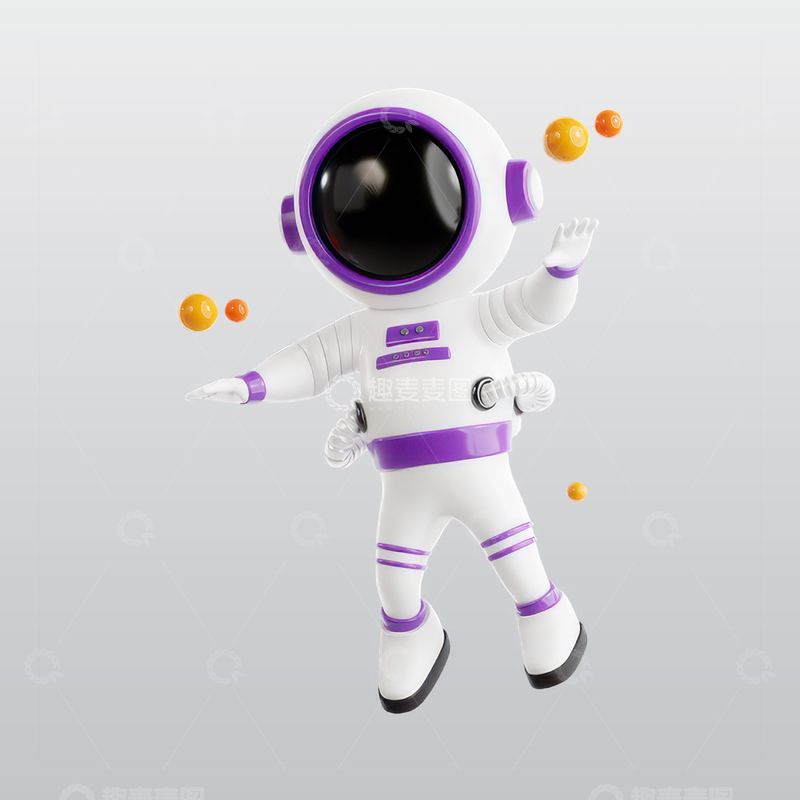 宇航员3D图标blend模型图标海报素材28