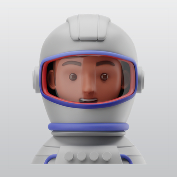 宇航员3D图标blend模型图标海报素材3