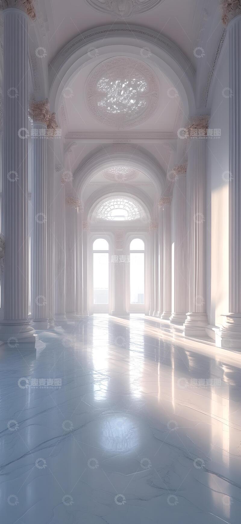 高清大图下载【趣麦麦图】白色干净简约室内空间2