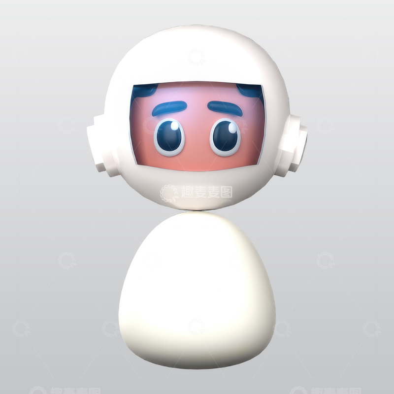 源文件下载【趣麦麦图】-宇航员3D图标blend模型图标海报素材22