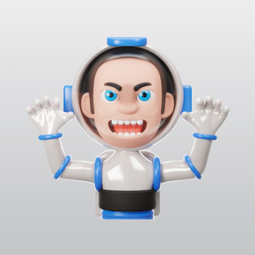 宇航员3D图标blend模型图标海报素材14