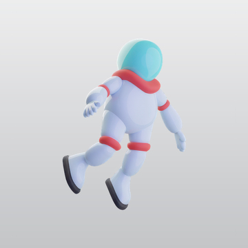 宇航员3D插图blend模型图标海报素材6