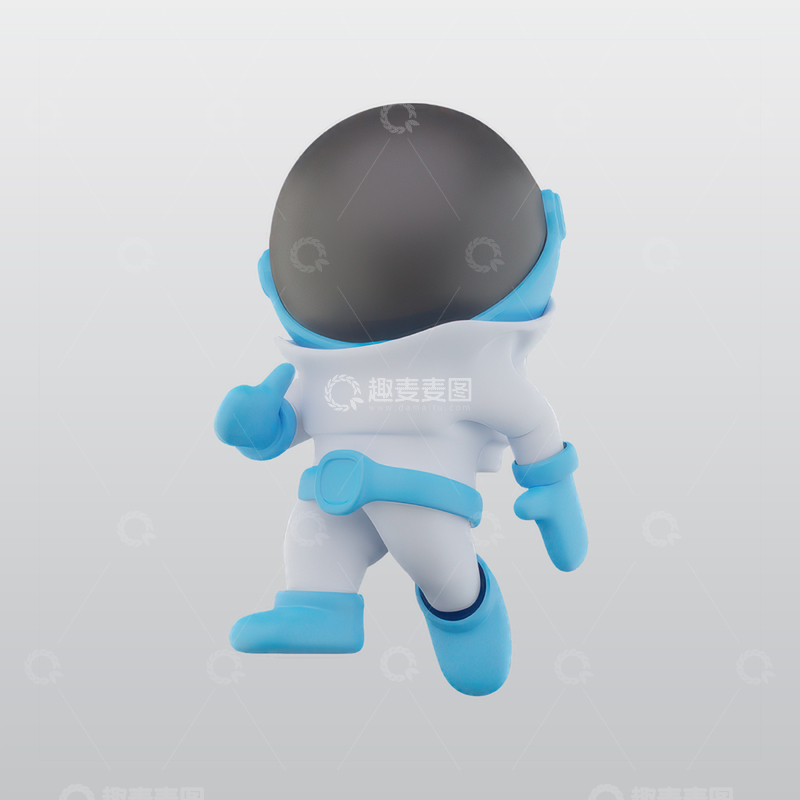 源文件下载【趣麦麦图】宇航员展示竖起大拇指插图blend模型1