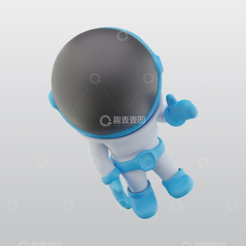 源文件下载【趣麦麦图】宇航员展示竖起大拇指插图blend模型2