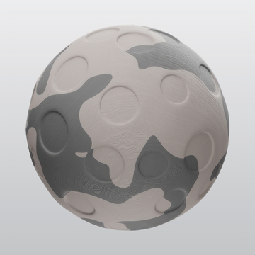 月球3D插画blend模型图标海报素材