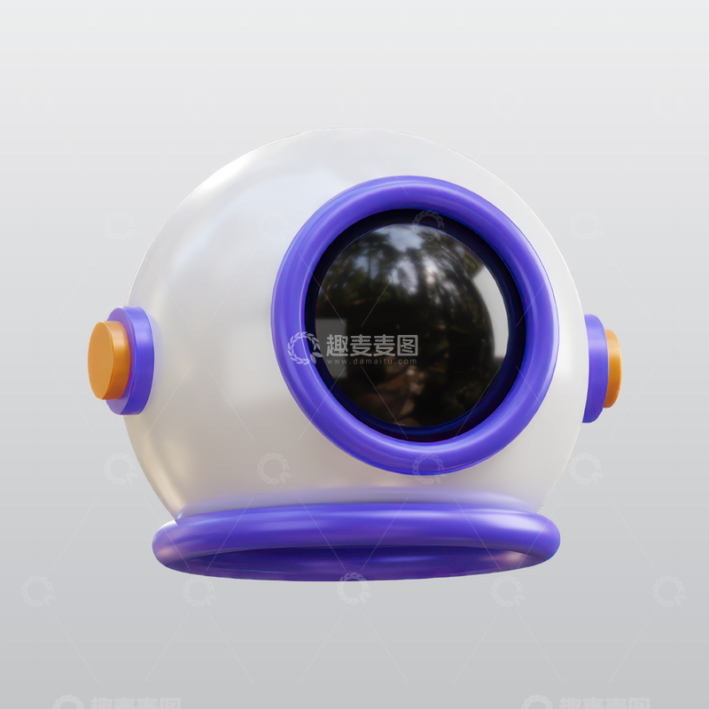 源文件下载【趣麦麦图】宇航员3D图标blend模型图标海报素材55