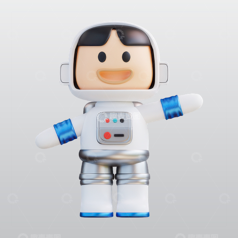 源文件下载【趣麦麦图】宇航员3D图标blend模型图标海报素材29