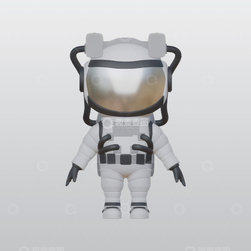 源文件下载【趣麦麦图】宇航员3D图标blend模型图标海报素材53