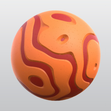 卡通星球3D插画blend模型图标素材2