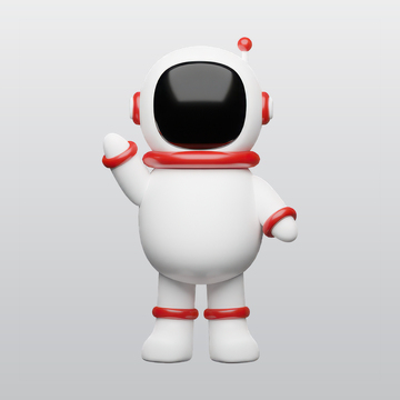 宇航员太空人3D插图blend模型素材