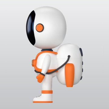 太空中的宇航员3D插图blend模型图标