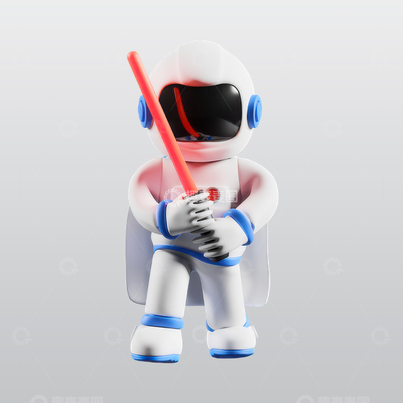源文件下载【趣麦麦图】宇航员天行者3D插画blend模型素材