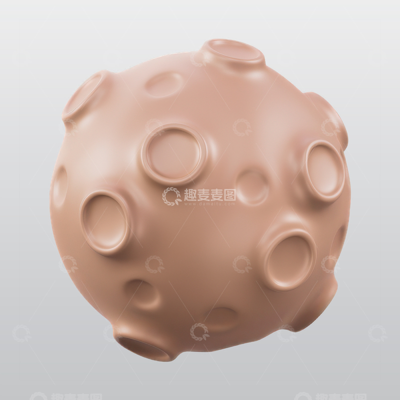 源文件下载【趣麦麦图】月亮3D图标blend模型图标海报素材