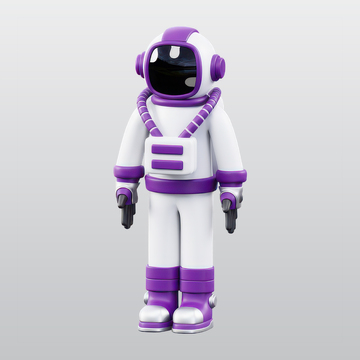 宇航员3D插图blend模型图标海报素材9