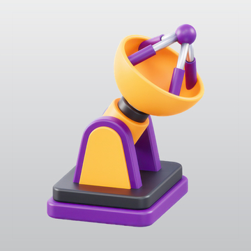 卫星盘3D图标blend模型图标海报素材